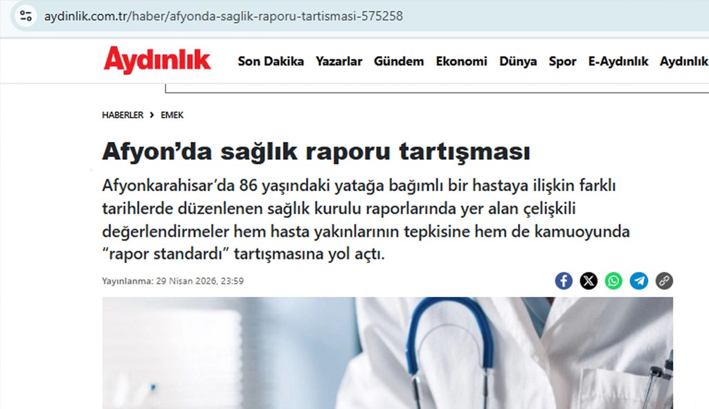 Afyon’daki rapor krizi ulusal gündemde: Yereldeki dosyayı Aydınlık Gazetesi taşıdı
